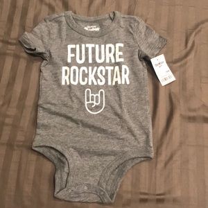 Grey Osh Kosh onesie bodysuit “Future Rockstar”